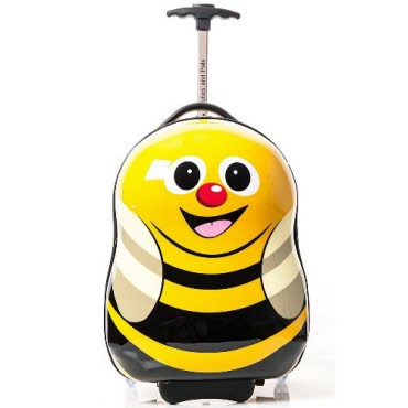 Cuties and Pals - Hard Shell Child Wheelie Luggage - Bee
