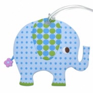 Bobble Art  Luggage Tag - Blue Elephant