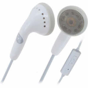 Moki Stereo Earphones with inline mic and control - earpod close up