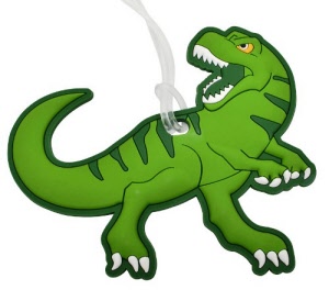 Bobble Art Luggage Tag - Dinosaur Green