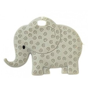 elephant bagtag-grey