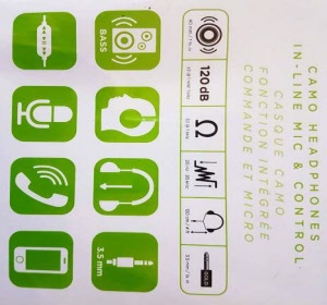 moki camo headphones - info