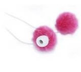 Pom Pom Earphones - Pink