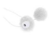 Pom Pom Earphones - White
